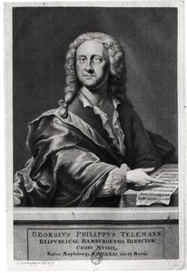ゲオルク・フィリップ・テレマンの肖像（1681-1757） 作： Georg Lichtensteger